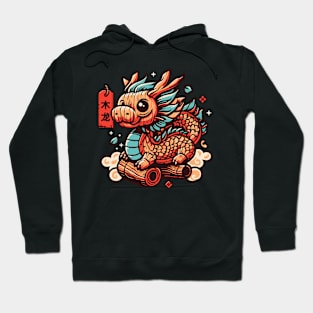 Cute Wooden Dragon Hoodie